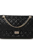 Aged Calfskin Quilted 2.55 Reissue 226 Flap Black