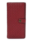 Nappa Intrecciato Continental Wallet Dark Red