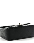 Lambskin Quilted Mini Rectangular Flap Black