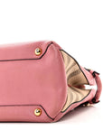 Derby Calfskin House Check Medium Banner Tote Mauve Pink