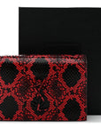 Ayers Monogram Toy Kate Strap Wallet Black Red