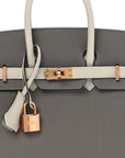 Togo Horseshoe Birkin 25 Etain Gris Perle