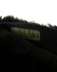 Shearling Quilted Medium Single Flap Black