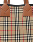 Cotton Vintage Check Large London Tote Bag Briar Brown Black