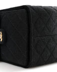 Washed Denim Quilted Medium CHNL 25 Handbag Black
