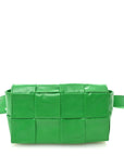 Paper Calfskin Intreccio Cassette Belt Bag Parakeet
