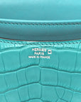 Matte Alligator Constance 18 Bleu Paon