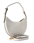 Soft Calfskin Arque Shoulder Bag White