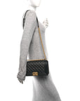 Caviar Quilted Medium Boy Flap Black