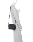 Grained Calfskin Small Camera Bag Black