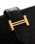 Matte Alligator Bearn Compact Wallet Black