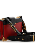 City Calfskin Saffiano Cahier Bag Fuoco Black