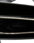 Spazzolato Mini Re-Edition 1995 Double Handle Handbag Black