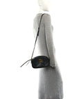 Calfskin Matelasse Small GG Marmont Chain Shoulder Bag Black