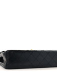 Lambskin Quilted Small Double Flap Black