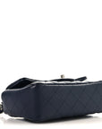 Lambskin Quilted Mini Rectangular Flap Dark Navy Blue