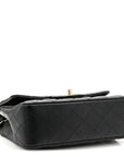 Lambskin Quilted Mini Rectangular Flap Black