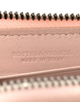 Nappa Intrecciato Small Bi-Fold Zip Wallet Pink