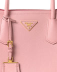 Saffiano Cuir Medium Double Bag Cammeo Rosa