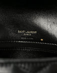 Lambskin Chevron Quilted Mini Loulou Black
