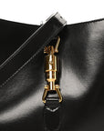 Boarded Dyana Lux Calfskin Small Jackie 1961 Hobo Black