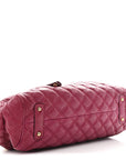 Calfskin Quilted Leather Stam Bag Pink