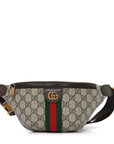 GG Supreme Monogram Web Small Ophidia Belt Bag Beige Ebony New Acero