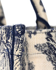 Canvas Embroidered Large D1ORiviera Toile De Jouy Book Tote Blue