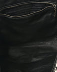 Tessuto Nylon Calfskin Grommet Tote Black