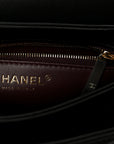 Lambskin Crystal Quilted Mini Trendy CC Dual Handle Flap Bag Black