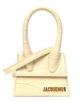 Calfskin Crocodile Embossed Le Chiquito Beige