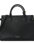 Derby Calfskin House Check Medium Banner Tote Black
