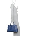 Saffiano Lux Medium Promenade Tote Bluette
