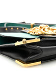 Antic Soft Saffiano Lions Head Cahier Shoulder Bag Assenzio Black