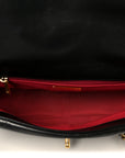 Goatskin Quilted Large CHNL 19 Flap Black
