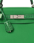 Togo Shiny Niloticus Crocodile Kelly Retourne Touch 28 Bambou