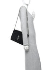 Grain De Poudre Large Classic Monogram Kate Satchel Black