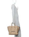 Drummed Calfskin Mini Luggage Dune