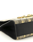 GG Supreme Monogram Bees Small Padlock Shoulder Bag Black