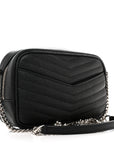 Grain De Poudre Matelasse Monogram Mini Lou Camera Bag Black
