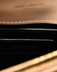 Calfskin Y Quilted Monogram Small Loulou Chain Satchel Dark Beige