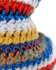 Cotton Crochet Stripe Tote Bag Multicolor