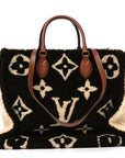 Shearling Monogram Giant Teddy Onthego GM Black White