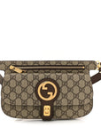 GG Supreme Monogram Textured Dollar Calfskin Blondie Belt Bag Beige Ebony New Acero