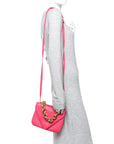 Calfskin Mount Envelope Bag Pink