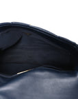 Lambskin Quilted Medium CHNL 19 Flap Navy Blue