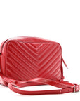 Calfskin Matelasse Monogram Lou Camera Bag Red
