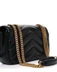 Lambskin Chevron Quilted Small Loulou Black