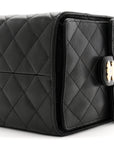 Caviar Quilted Medium CHNL 25 Handbag Black