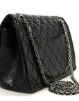 Aged Calfskin Quilted 2.55 Reissue 225 Flap Black